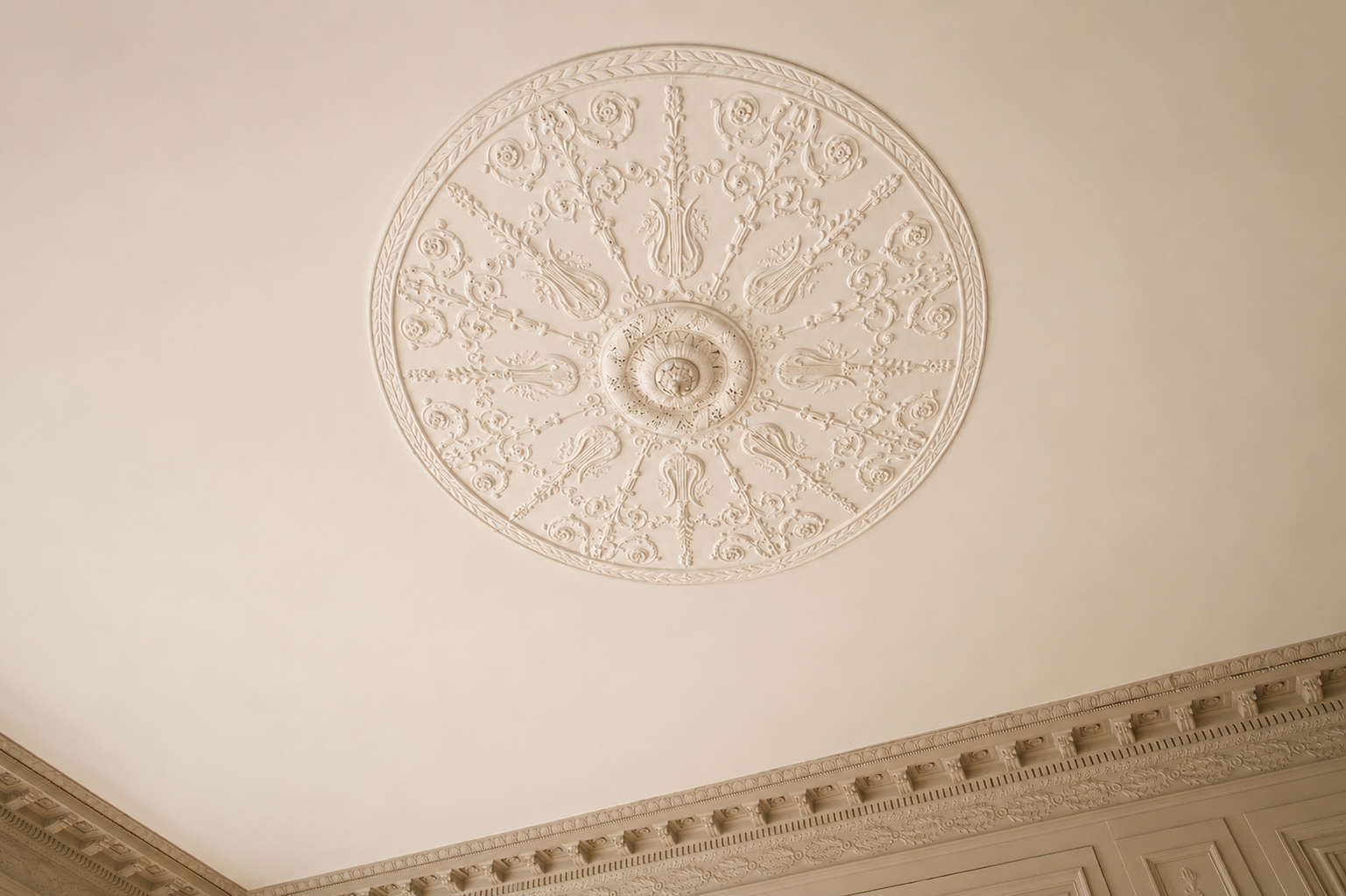 Moulure plafonnier salon
